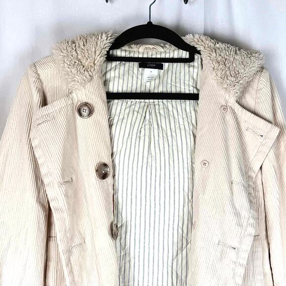 J. Crew Corduroy Coat with Hoodie Size S - Picture 2 of 5